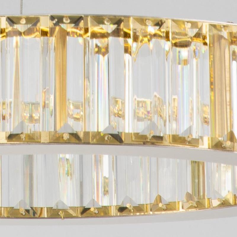 Rabitas Elegant Round Crystal Chandelier, Clear
