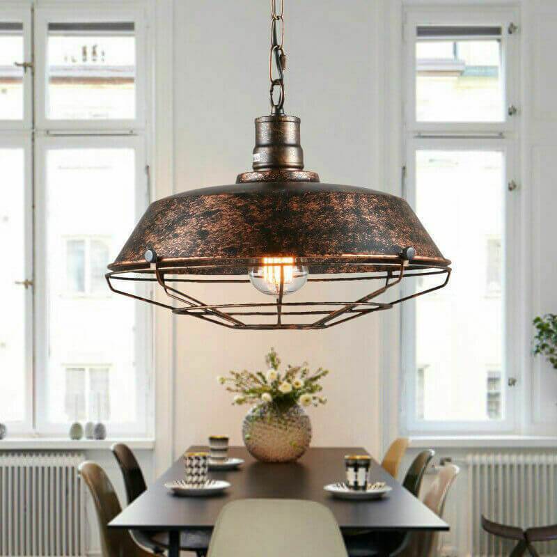 Hadaril Rustic Black Industrial Pendant Light Shade