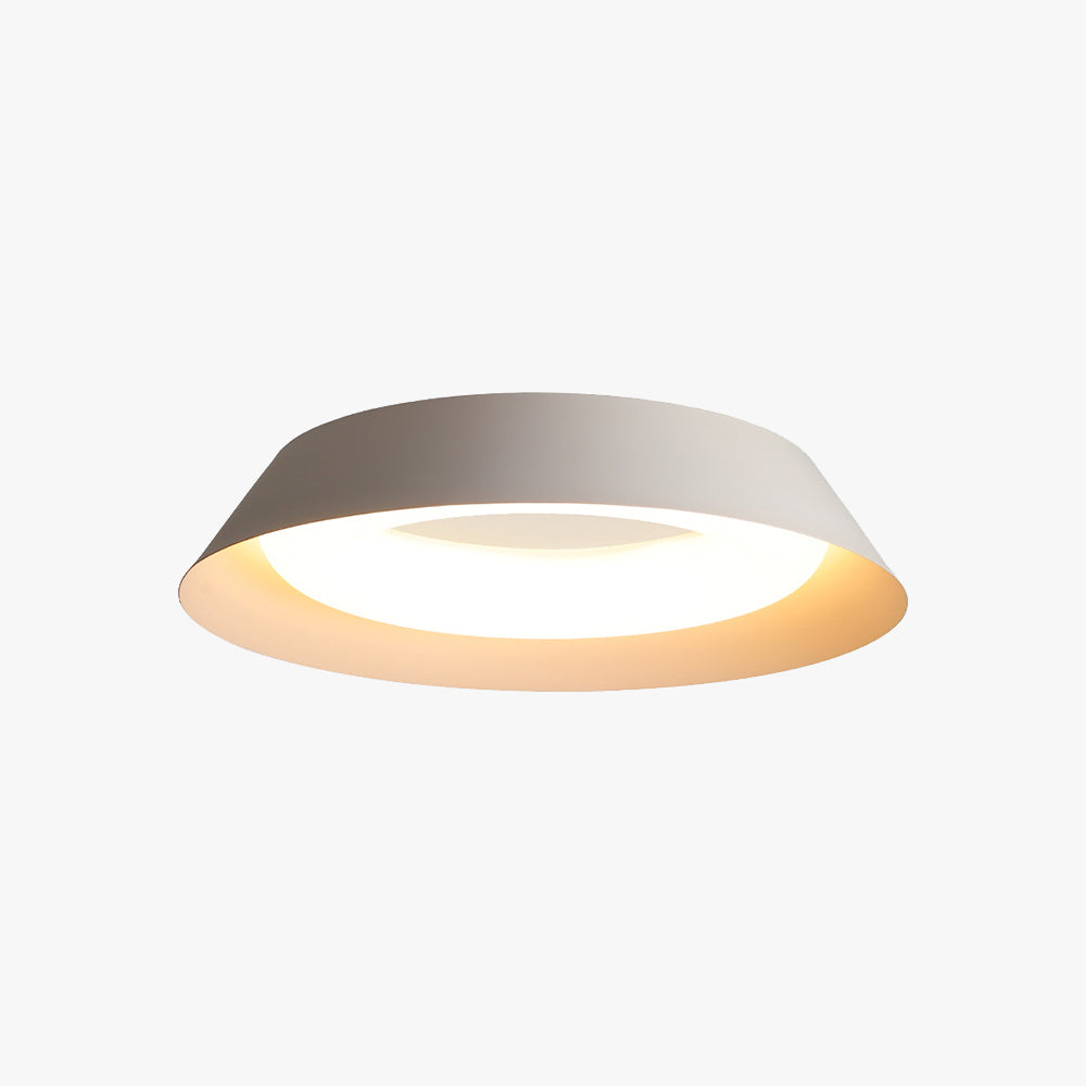 Sotesil Nordic Bowl Metal/ Flush Mount Ceiling Light, White
