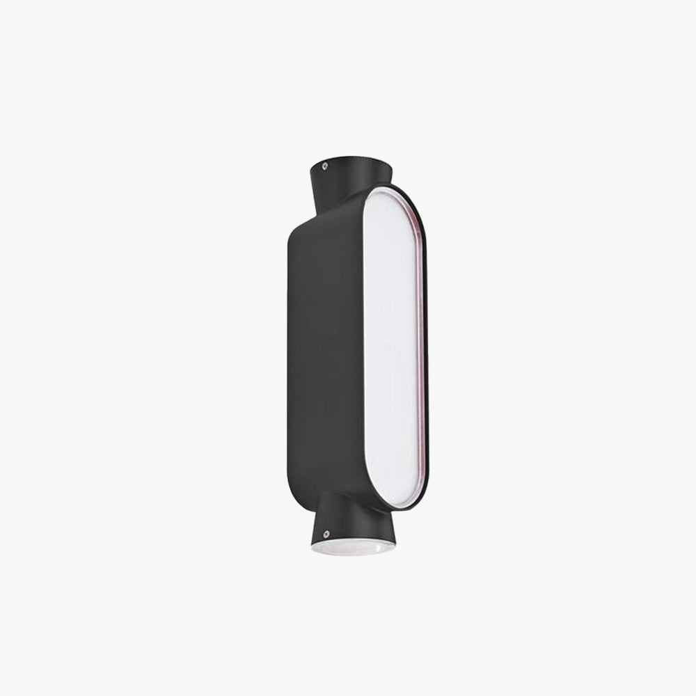 Junakod Minimalist Up/Down Outdoor Wall Lamp, Black/White
