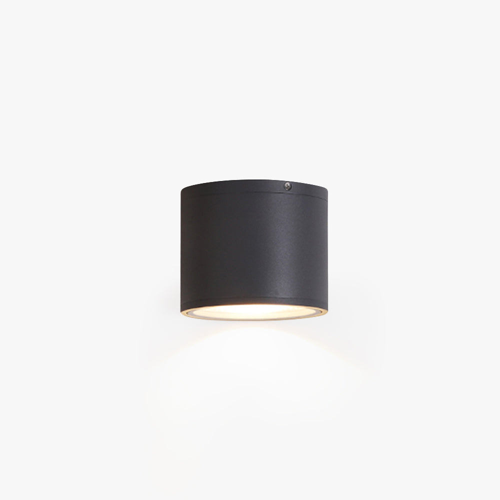 Rogiter Modern Black Cylindrical Flush Mount Ceiling Light Spotlight