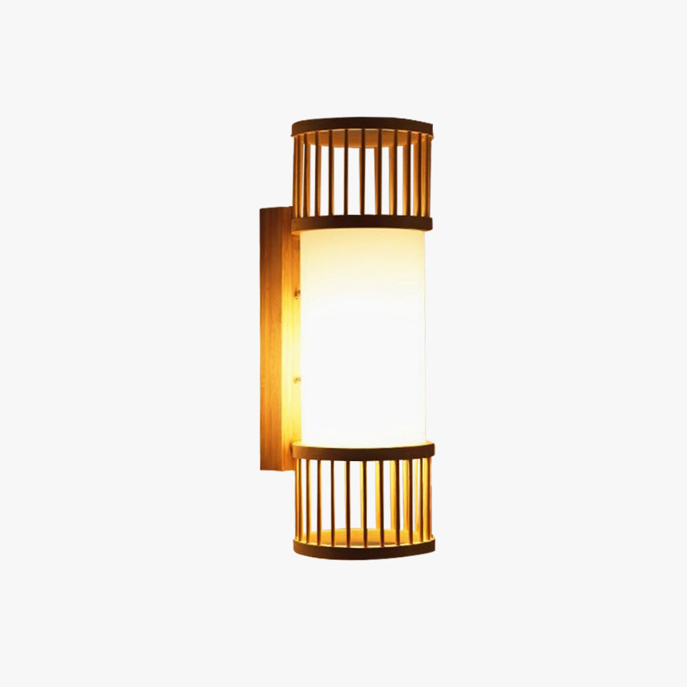 Kekipam Wall Lamp Rustic, Kekipam Rattan Weaving LED, Hallway Wall Sconce