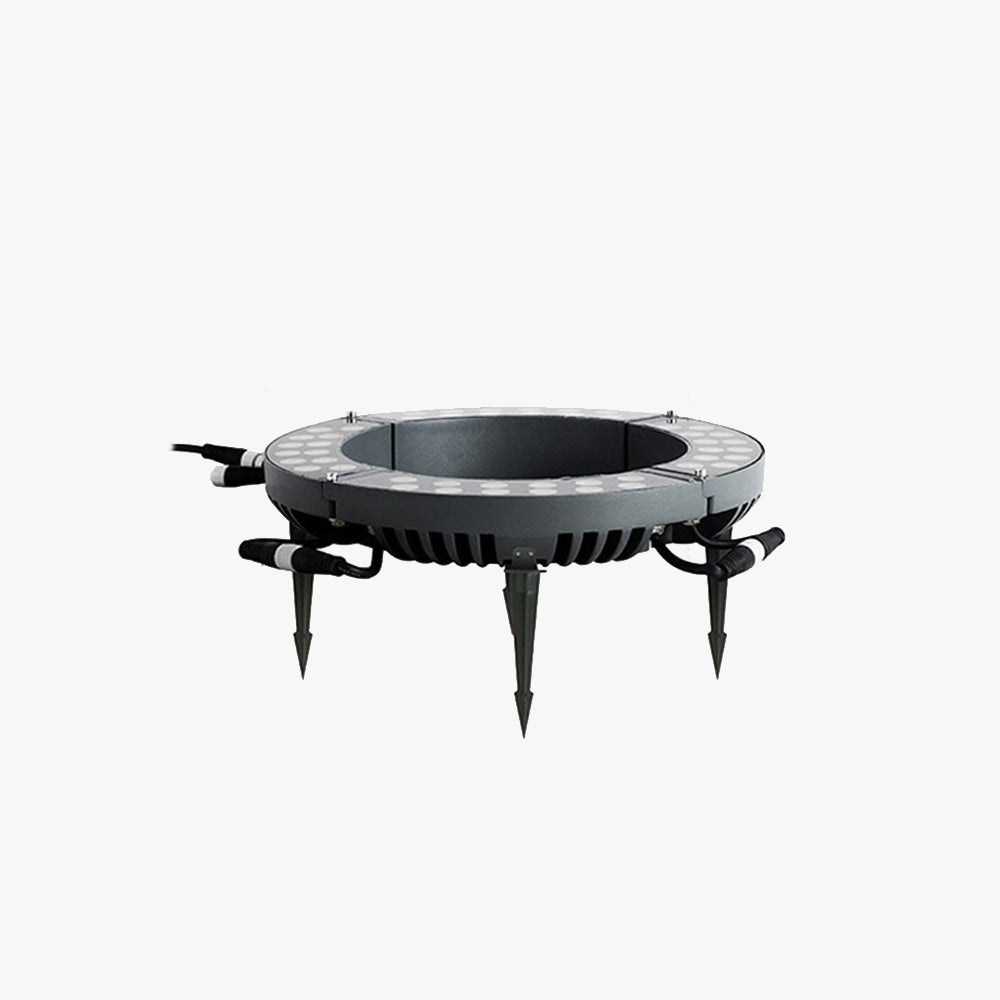 Ruvemit Modern Irregular Metal/Glass Outdoor Ground Light for Trees Black