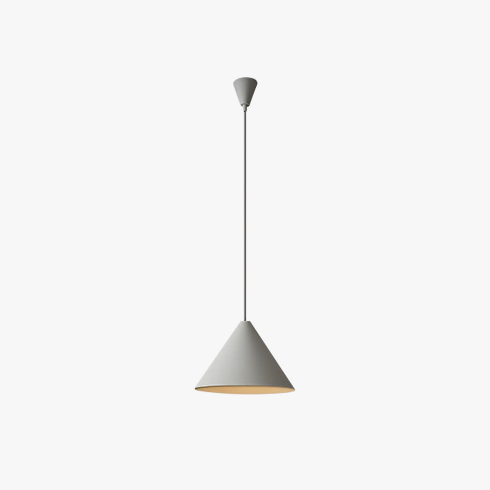 Fikones Minimalist Cone Metal Pendant Light, Grey