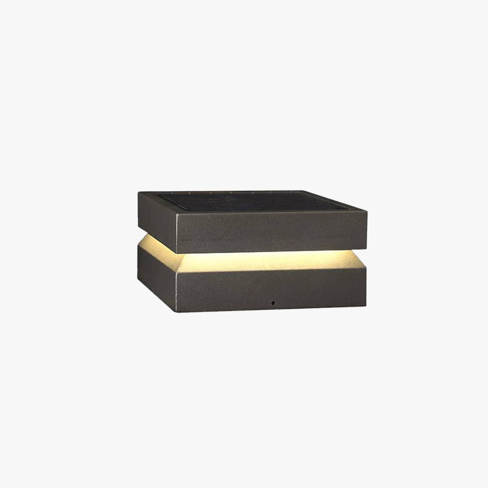 Corvex Outdoor Lamp Modern Concave Black Solar-Neutral Decor