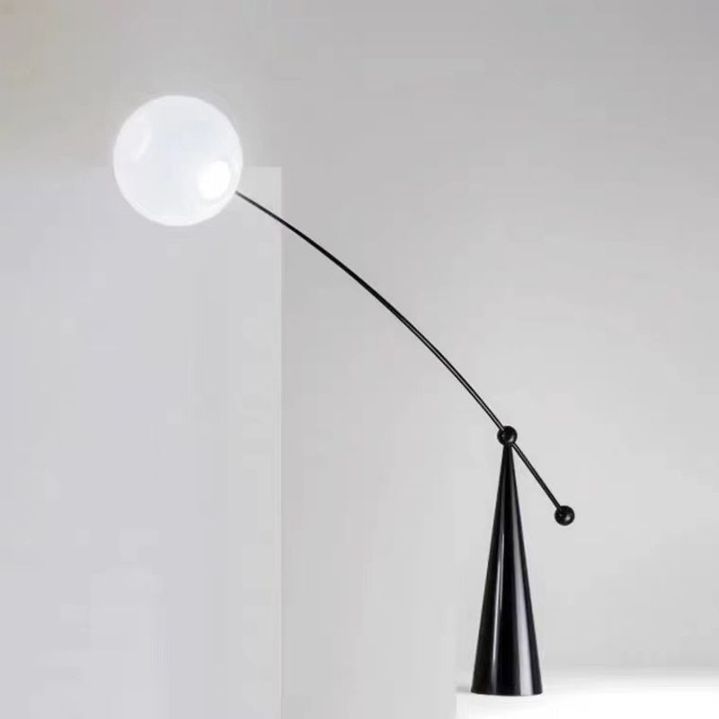 Paputat Floor Lamp Arc/Bubble Modern/Unique, Frosted Glass, White, Bedroom