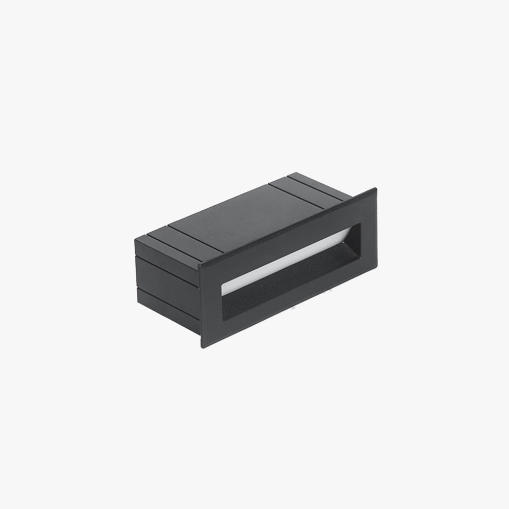 Calvorn Step Light Modern Rectangular Black Outdoor-Neutral Decor