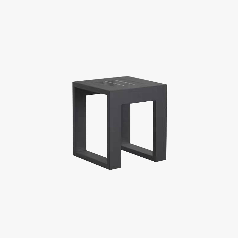 Zolibod Simple Hollow Cube Metal/ Outdoor Floor Lamp, Black