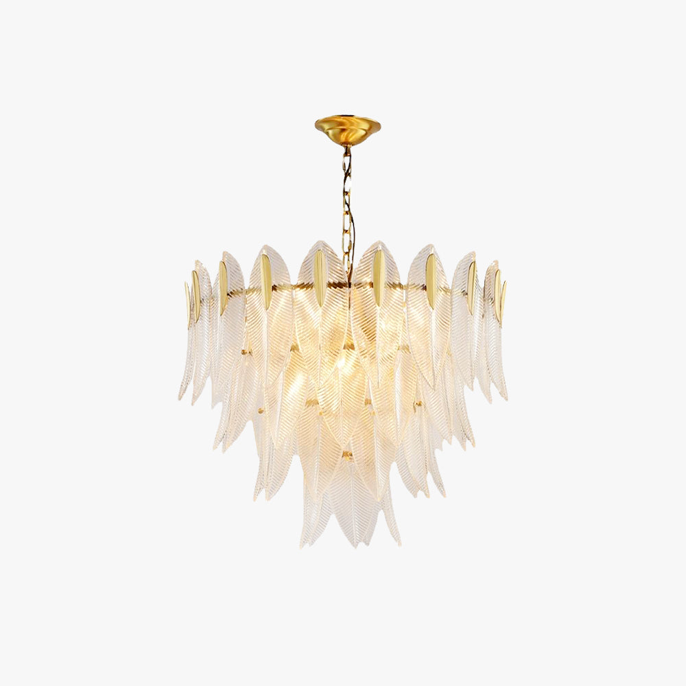 Kudalar Modern Gold Feather Chandelier, 3 Style