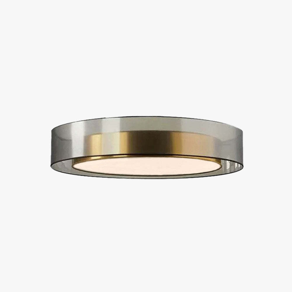 Vomalum Nordic Modern Round LED Flush Mount Ceiling Light, Gold Copper