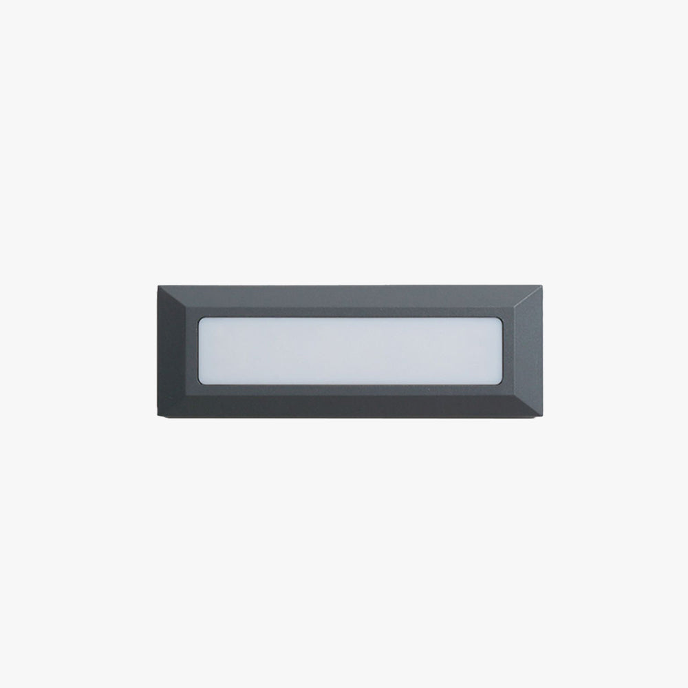 Vekutid Modern Metal Rectangular Outdoor Deck/Step Light, Black