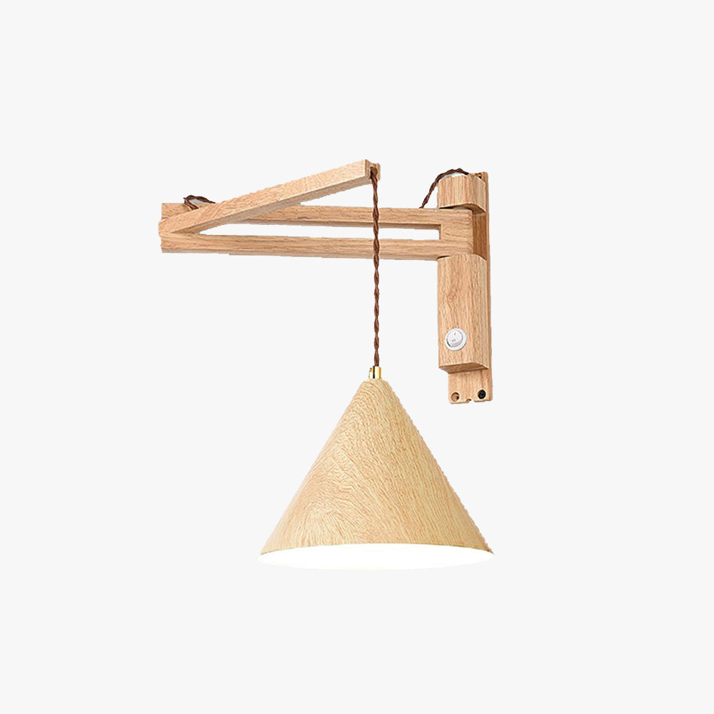 Ragipod Adjustable Wall Lamp, Wood/Metal, 2 Color, Living Room