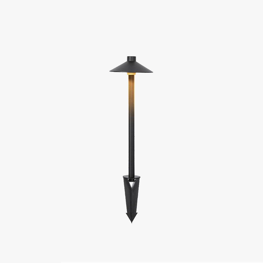 Dorvenia Outdoor Path Light Contemporary Cap-Shaped Black-Neutral Decor
