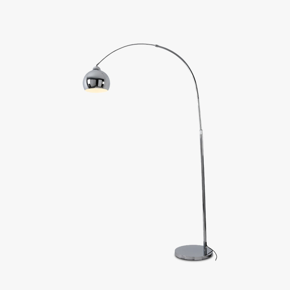 Kabanul Modern Arc Metal Floor Lamp, Chrome, Study/Bedroom