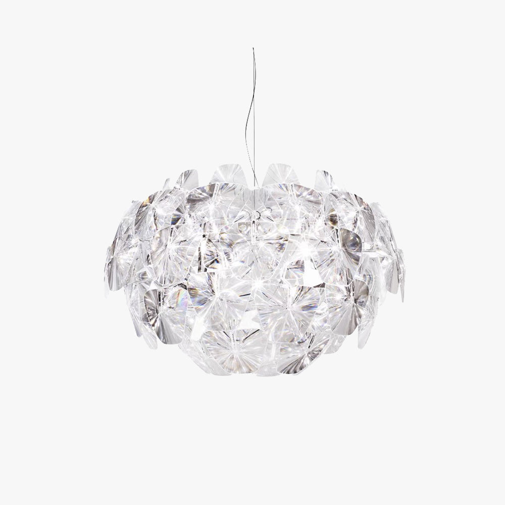 Ranaden Unique Diamond Flower Metal Pendant Light, Living Room