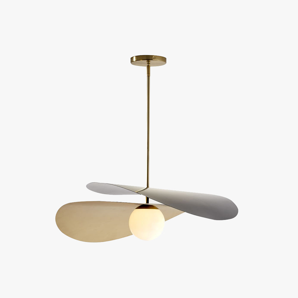 Dovupat Decorative Geometric Metal Pendant Light, Black/Gold