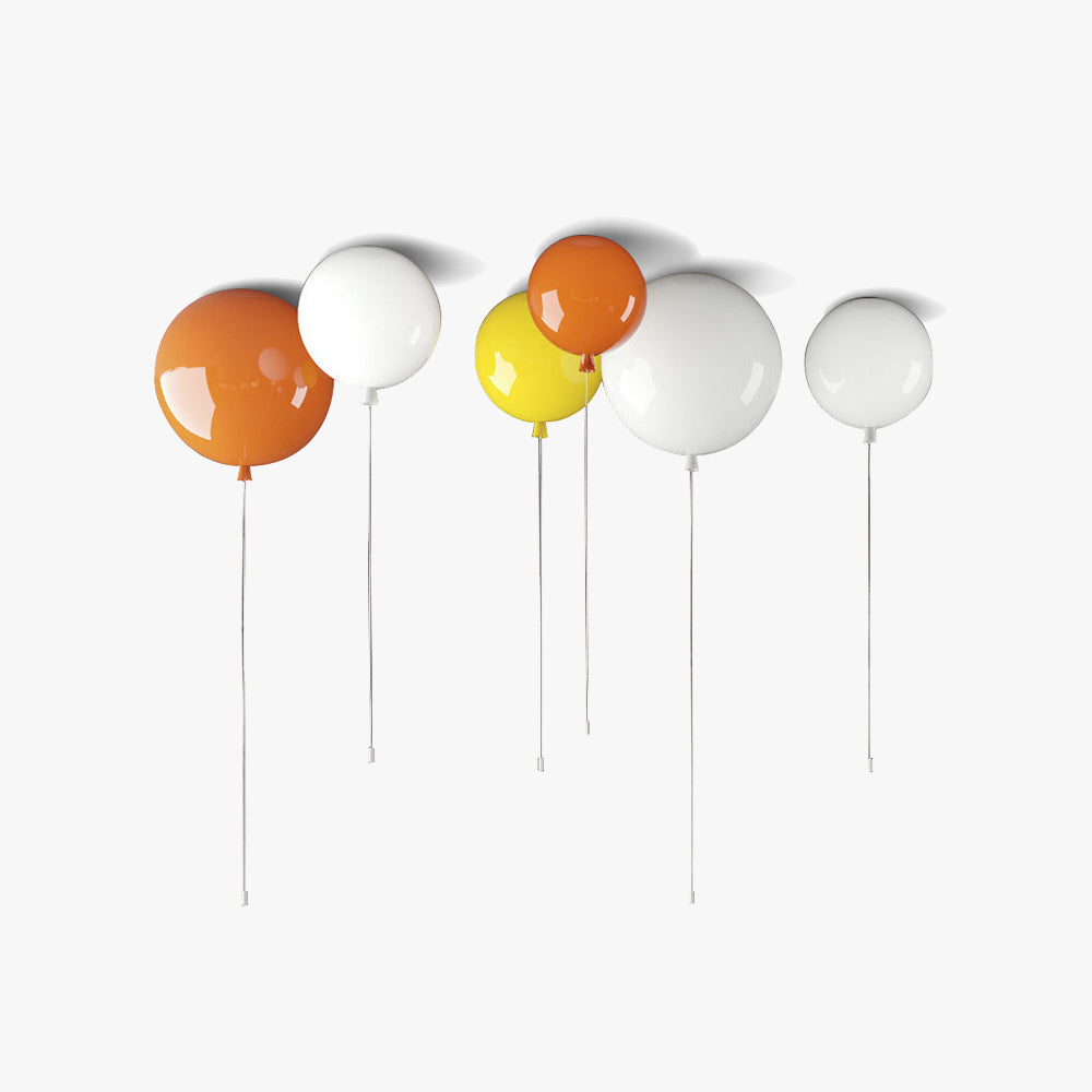 Sibetem Glossiness Ceiling Light Balloon Flush Mount, Bedroom