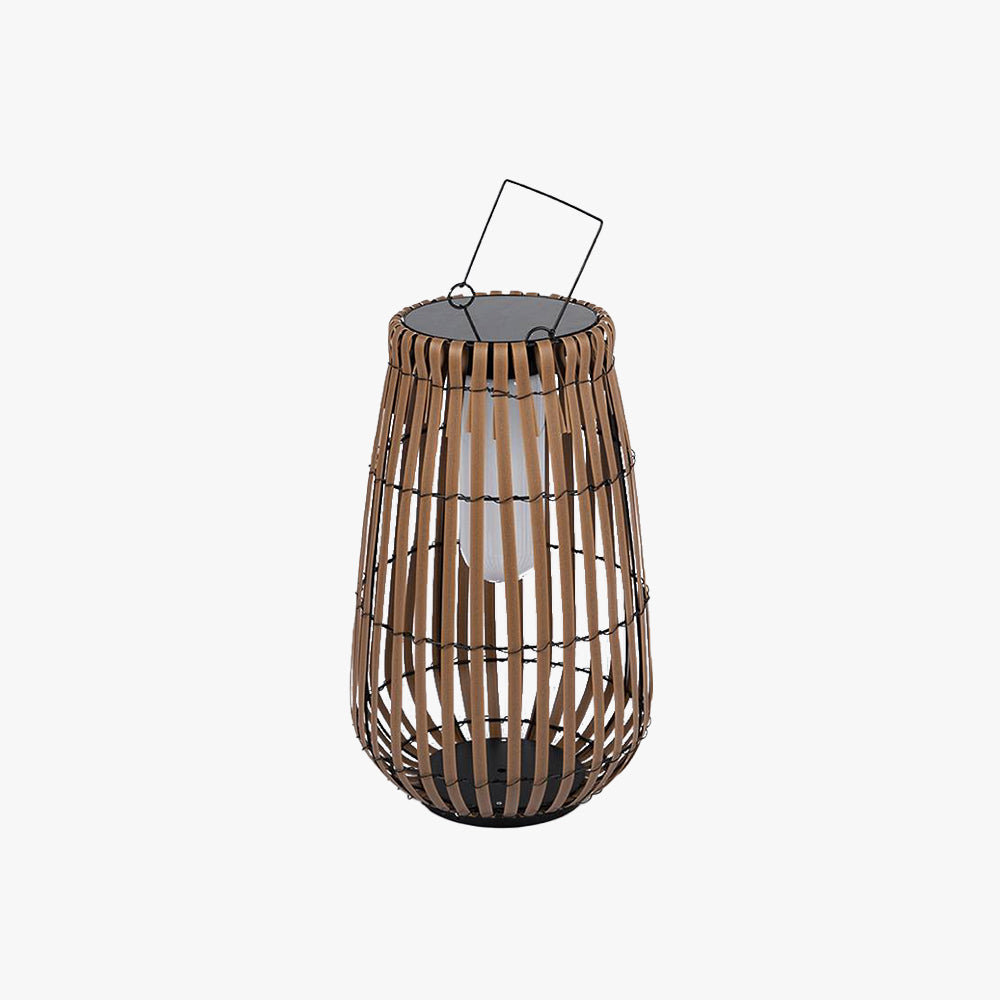 Nudasem Retro Lantern Solar/Rechargeable Outdoor Floor Lamp, Brown