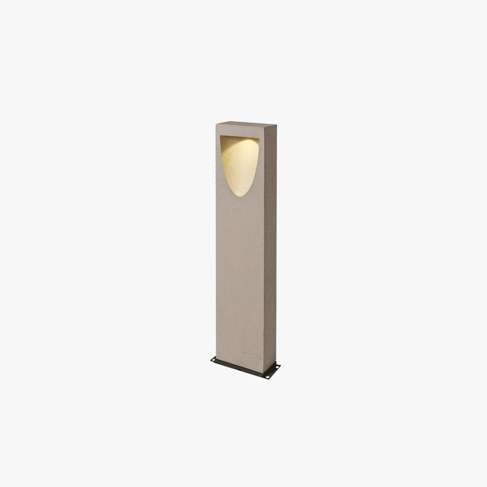 Ludigom Modern Stone Reflection Outdoor Path Light, Gray