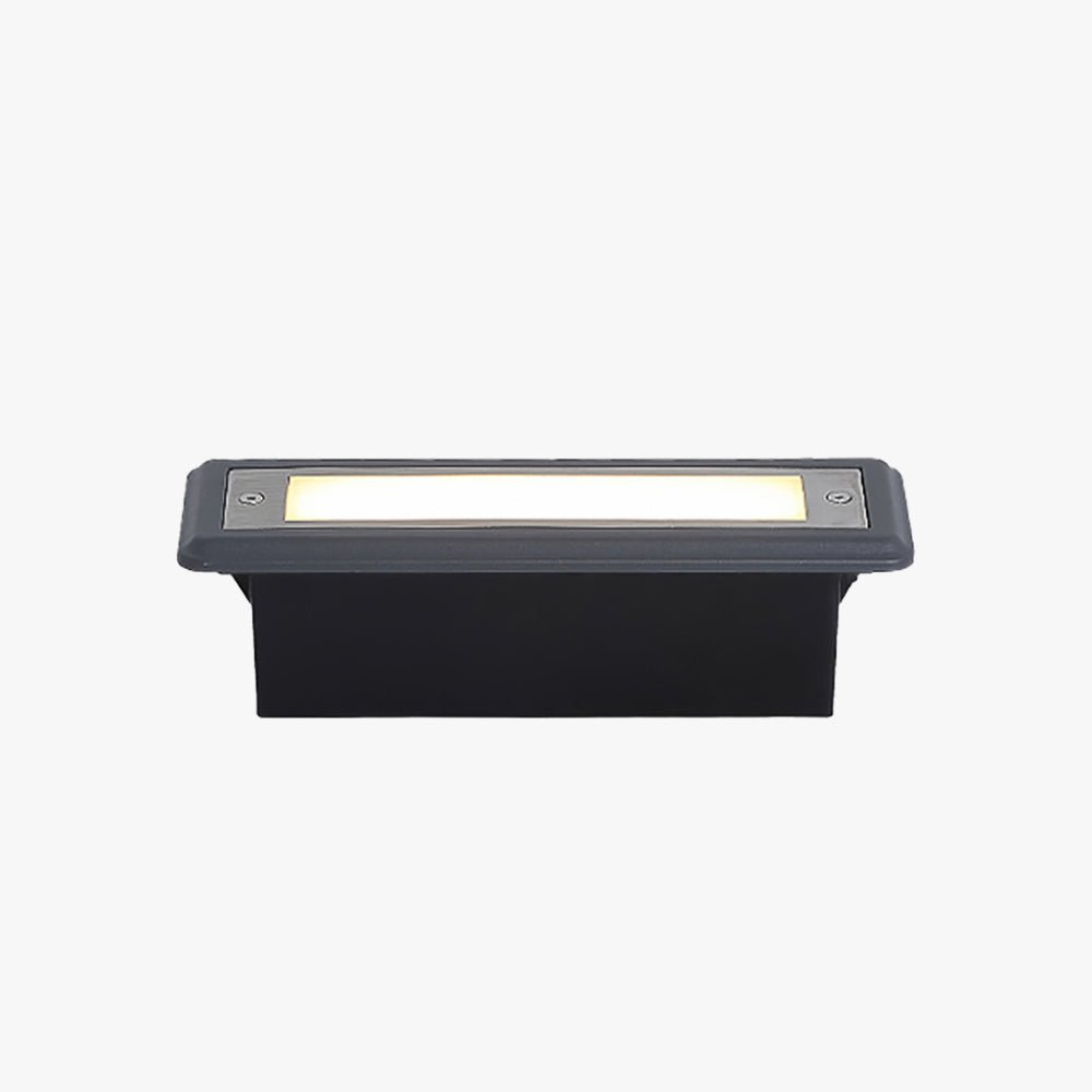 Fadeves Modern Rectangular Outdoor Deck/Step Light, Black