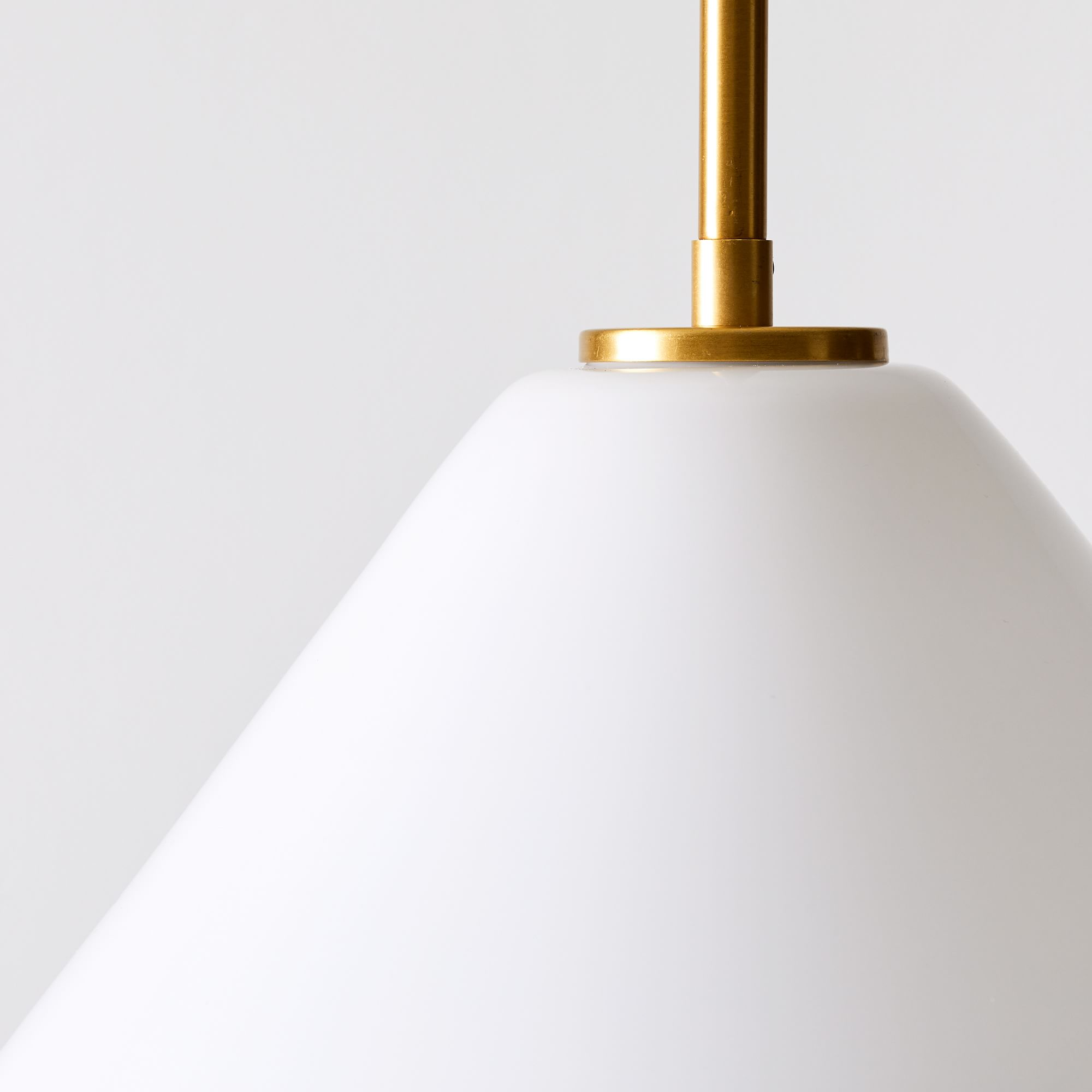 Cone Milk Clear Glass Cone Pendant Light for Kitchen