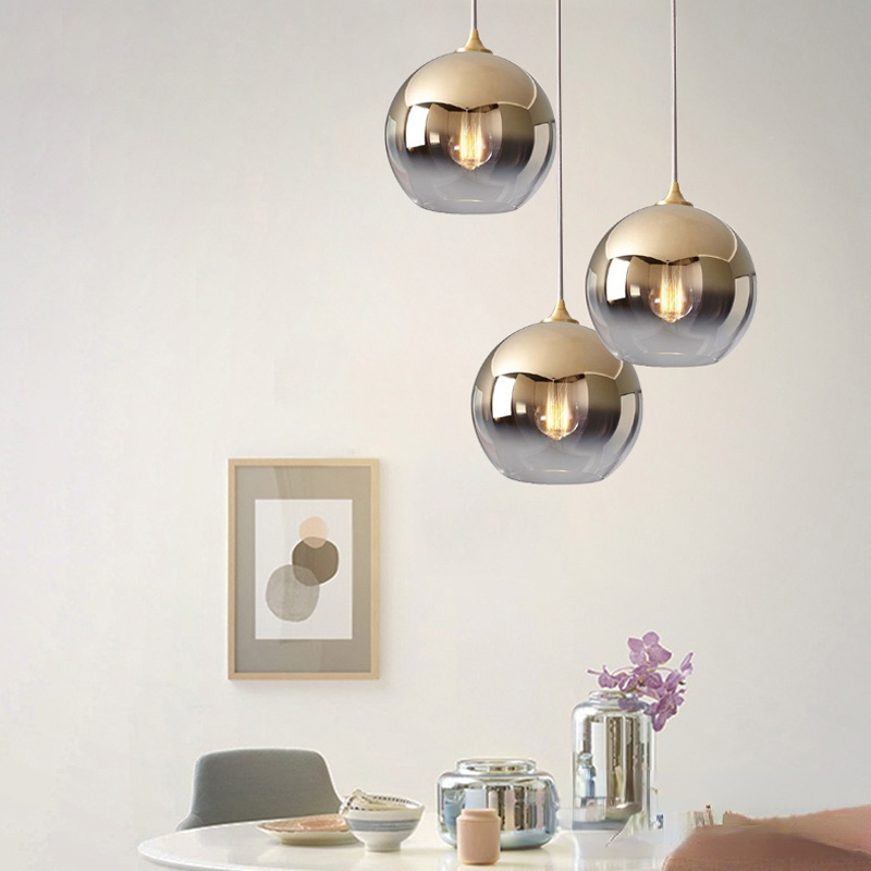 Voriq Frosted Balloon Pendant Light Gradient-Neutral Decor