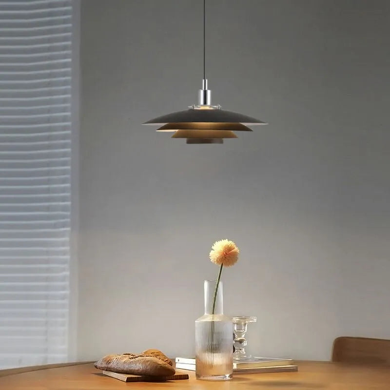 Milora Pendant Light Contemporary Minimalist Frisbee-Neutral Decor