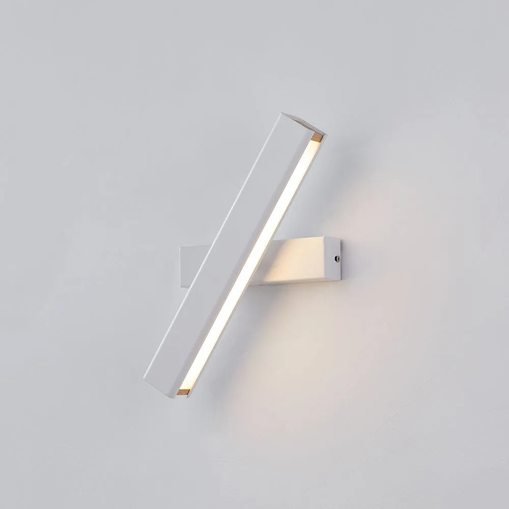 Heri Modern Rectangles Rotatable Wall Lamp, Black/White-Neutral Decor