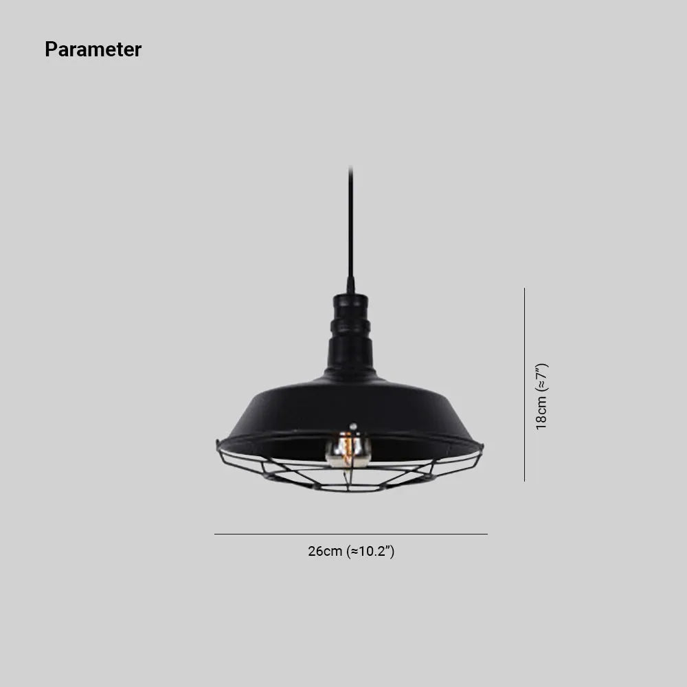 Hadaril Rustic Black Industrial Pendant Light Shade