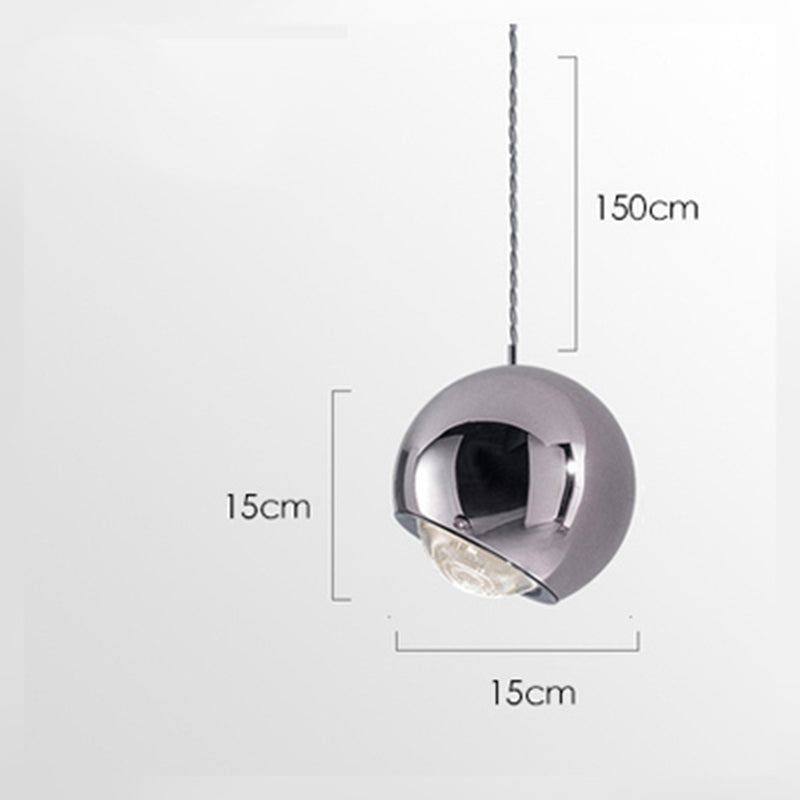 Zupesim Modern Lustrous Golden Metal Ball Pendant Light