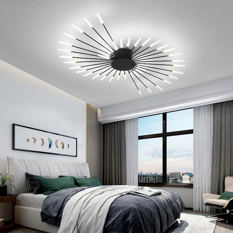 Kovon Flush-Mount Ceiling Light Fireworks, Black/Gold-Neutral Decor