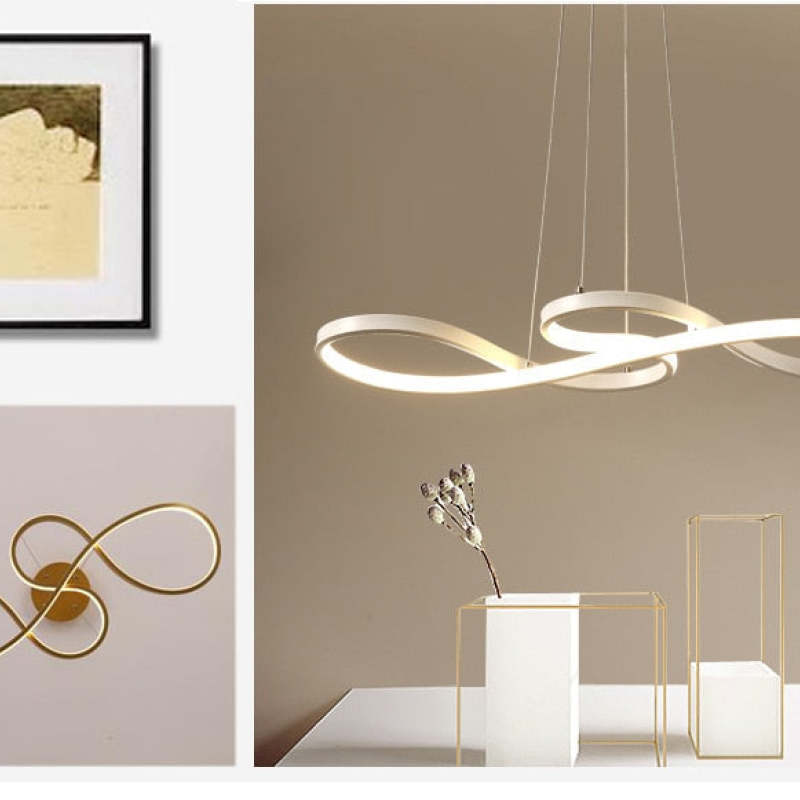 Nerin Musical Note Pendant Light, Black & Gold-Neutral Decor