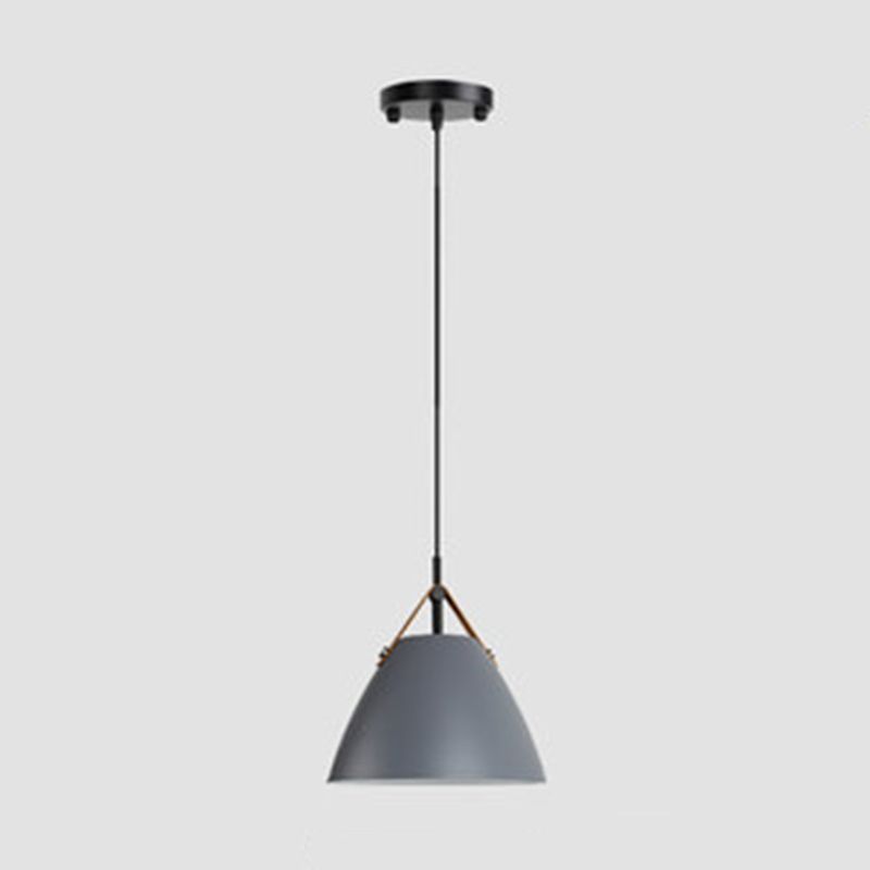 Gesituk Modern Frisbee Shaped Metal Pendant Light, Black/White