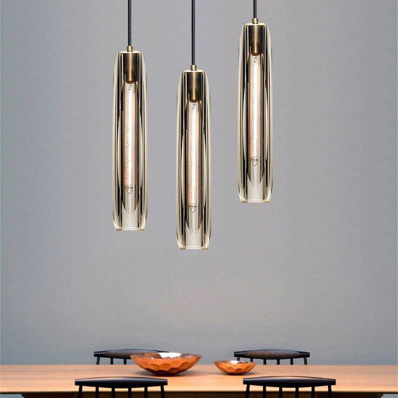 Orinex Brass Designer Glass Pendant Lamp Smoky-Neutral Decor