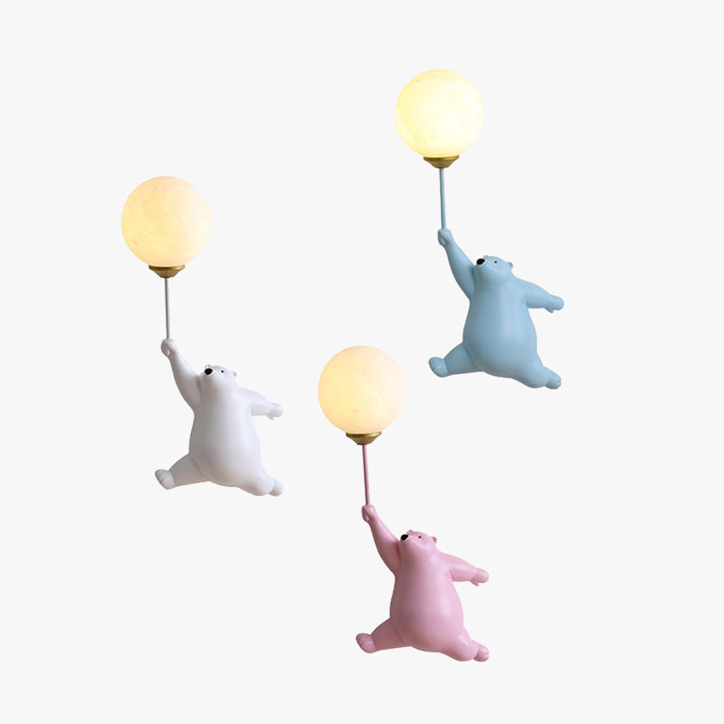 Dio Bear Balloon Wall Reading Lamp-Neutral Decor