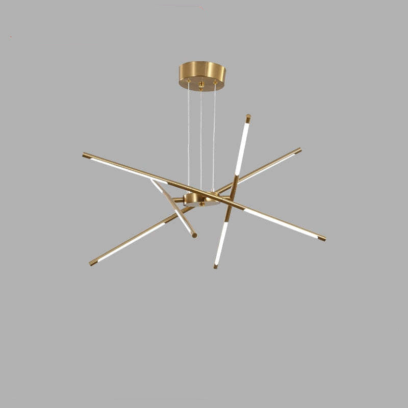 Fonekul Pendant Light, Black/Gold, 6/8/10/12 Heads