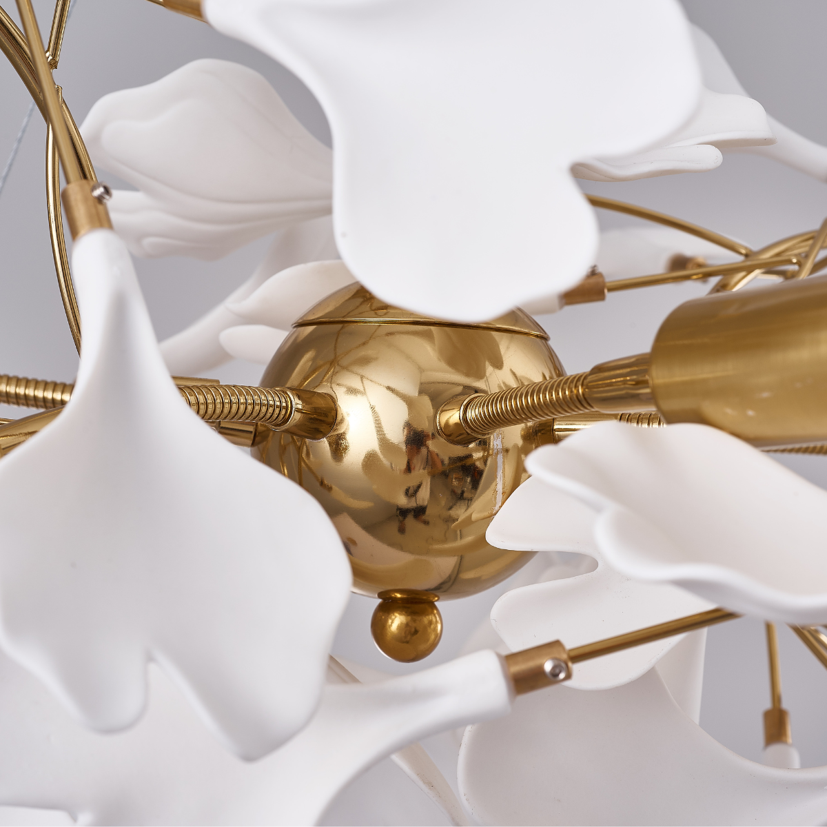Navirin Luxury Ceramic Chandelier Large Foyer, Gingko leaf, Living Room