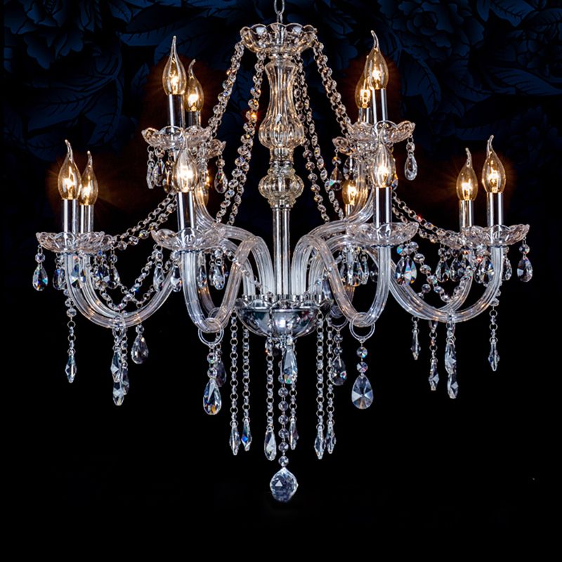 Depaner Luxury Candlestick Clear Crystal Chandelier
