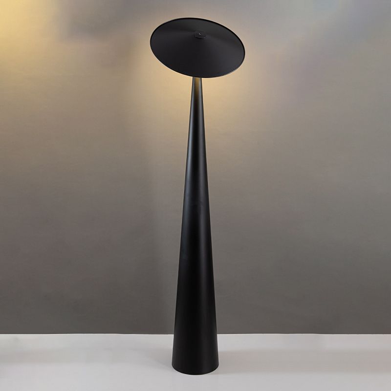 Tasover Modern Saucer Shaped Metal Floor Lamp,Black