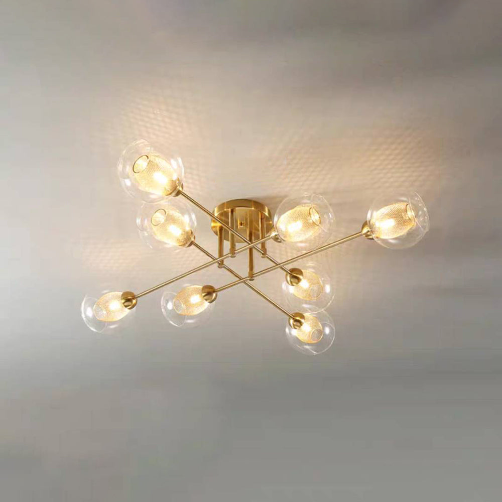 Zovokil Industrial Glass Globe Chandelier LED, 6 Style