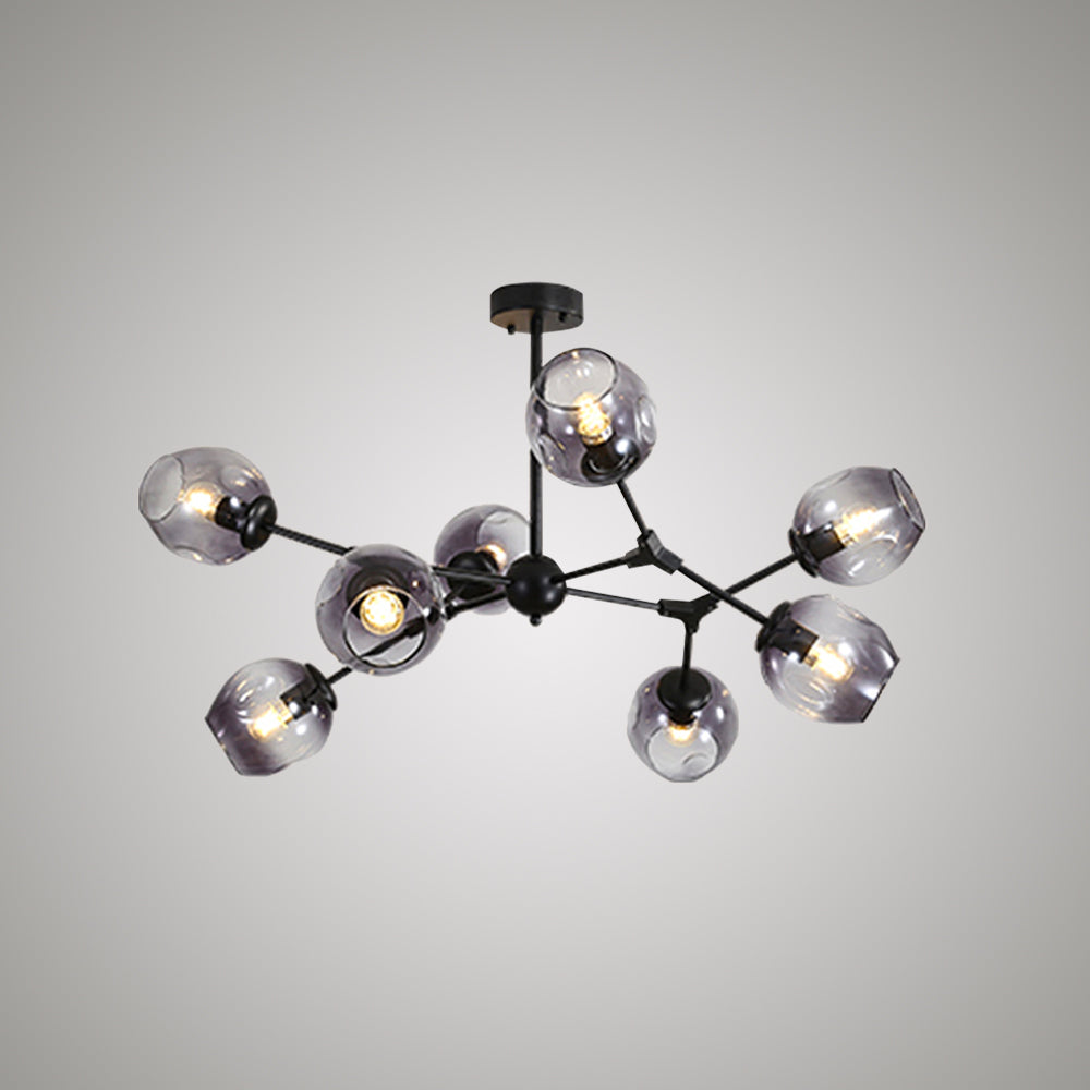 Pobibem Modern Bubble Metal Pendant Light, Black/Gold