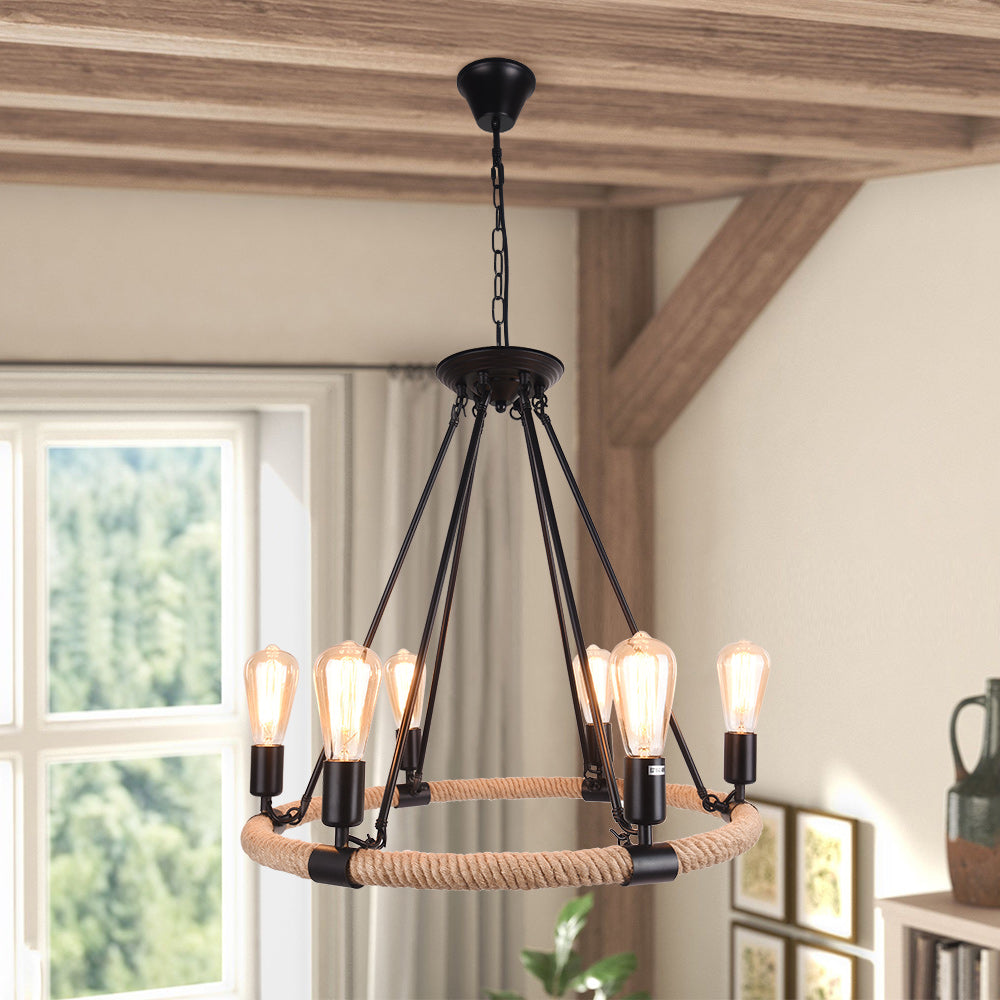 Vintage Rope Chandelier