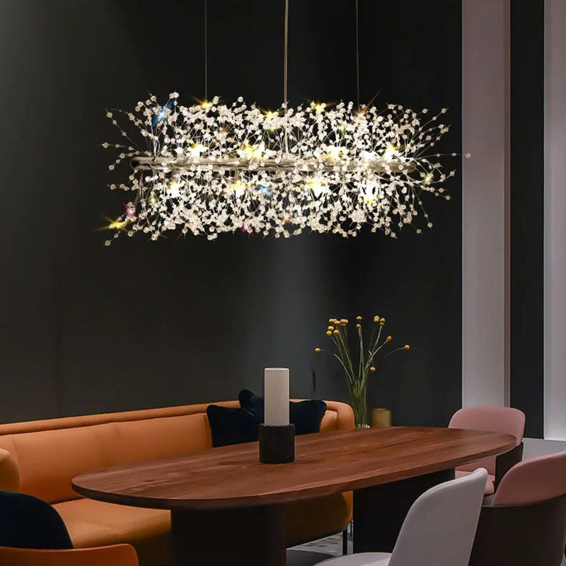 Jinatem Creative Art Chandelier Crystal Pendant Light for Dining Room