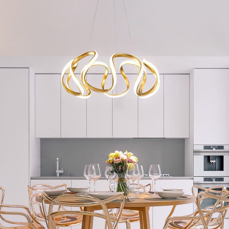 Evren Modern Irregular Flower Pendant Light, 3 Colors-Neutral Decor