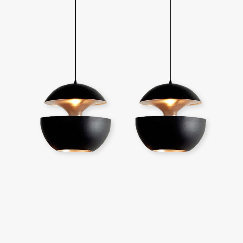 Mikirak Metal Modern Pendant Light, Black / White