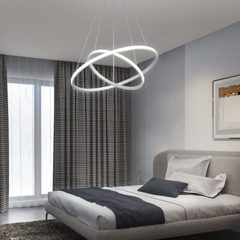 Tavonex Modern Ring Pendant Light, 2/3/4 Rings-Neutral Decor