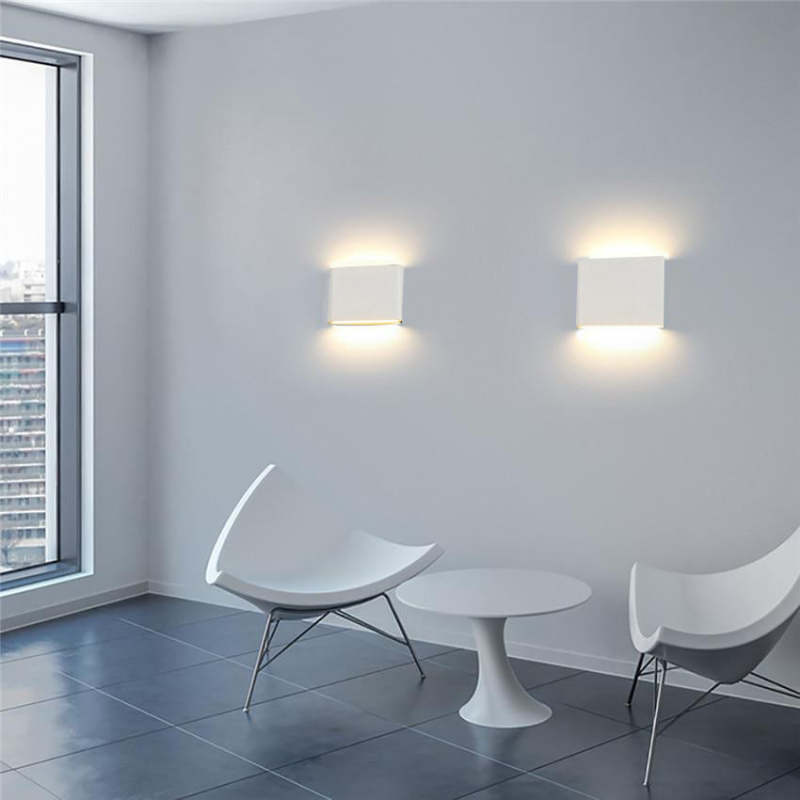 Orix Modern Rectagulart Waterproof Outdoor Wall Lamp, Black/White-Neutral Decor