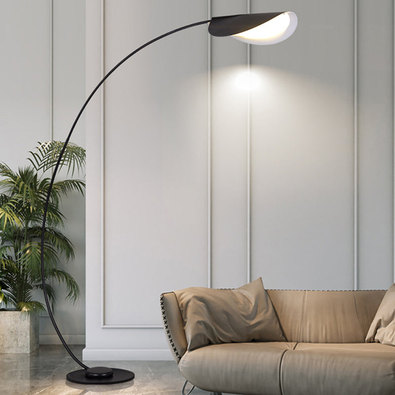 Savusut Modern Arch Metal Floor Lamp, Black