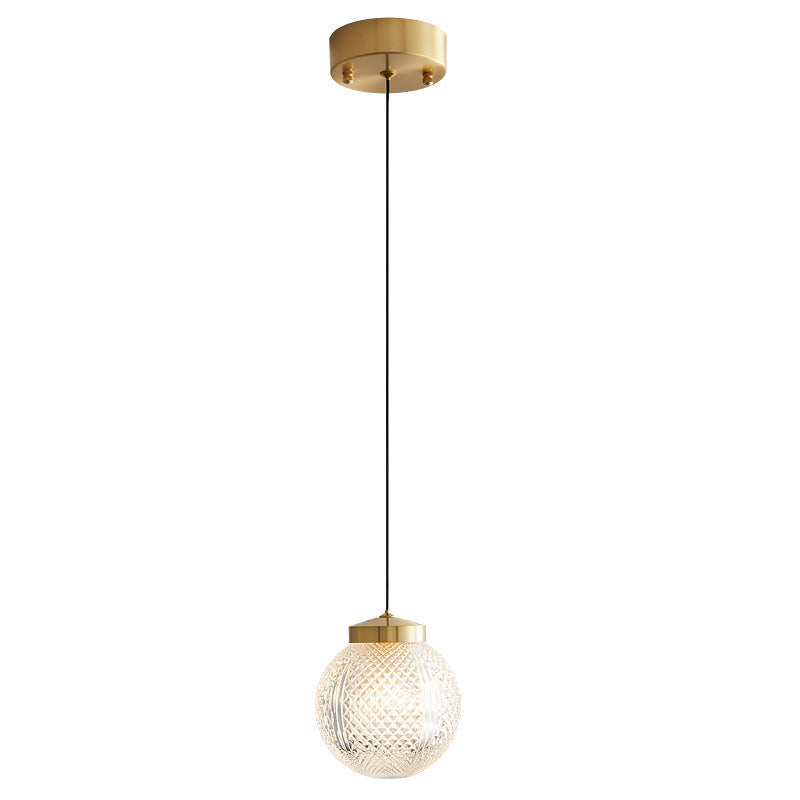 Milubik Modern Circle Glass Pendant Light for Bedroom & Hotel