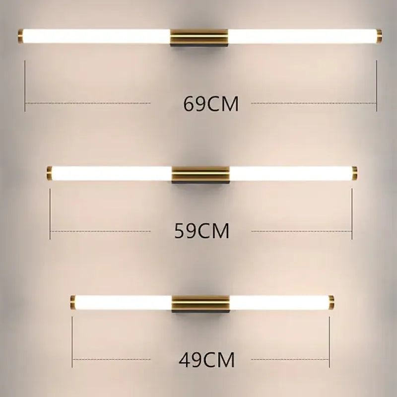 Aeri Minimalist Linear Wall Lamp, Gold-Neutral Decor